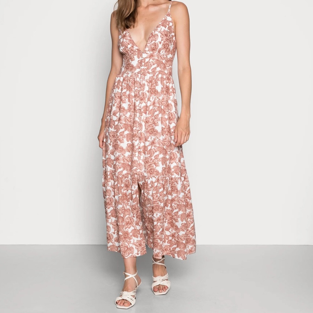 Abercrombie & Fitch Button-Through Maxi Dress